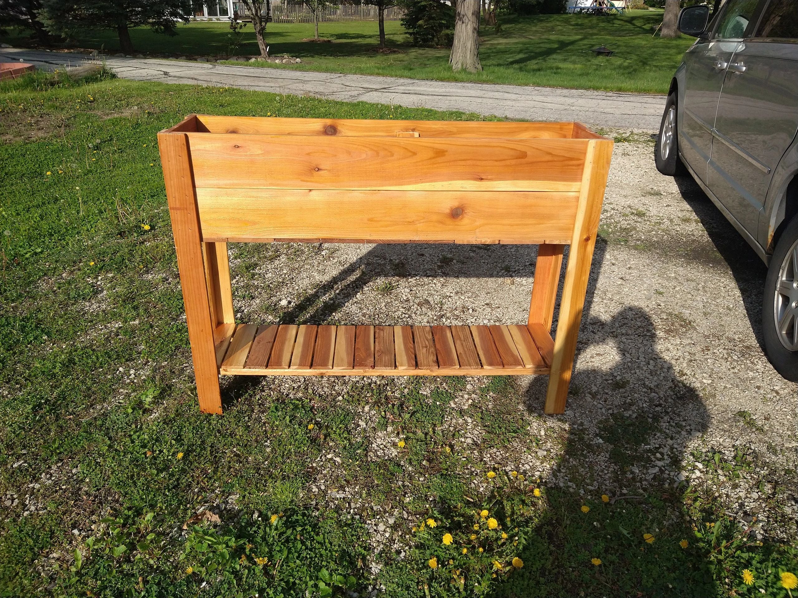 4 Foot Raised Cedar Planter Box